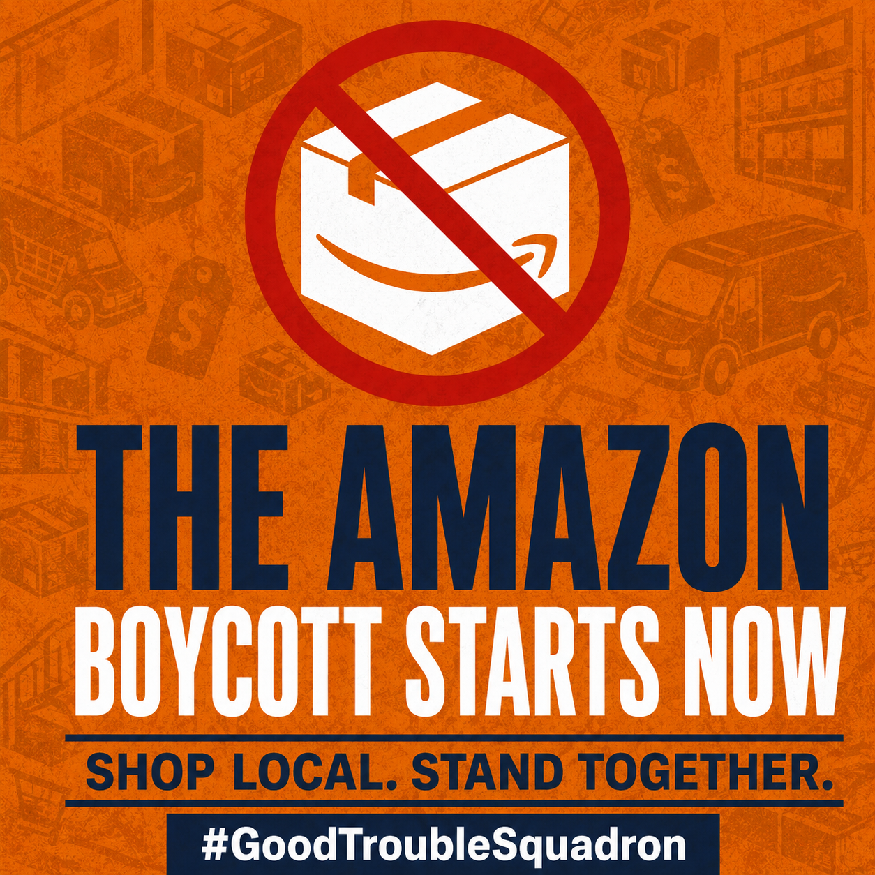 No Amazon. The Amazon boycott starts now.